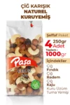 Çiğ Karışık Kuruyemiş 250 gr x 4 Adet (1 kg)