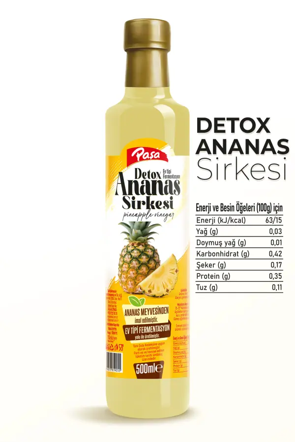 Detoks Ananas Sirkesi 500 ml Detoks Ananas Sirkesi 500 ml