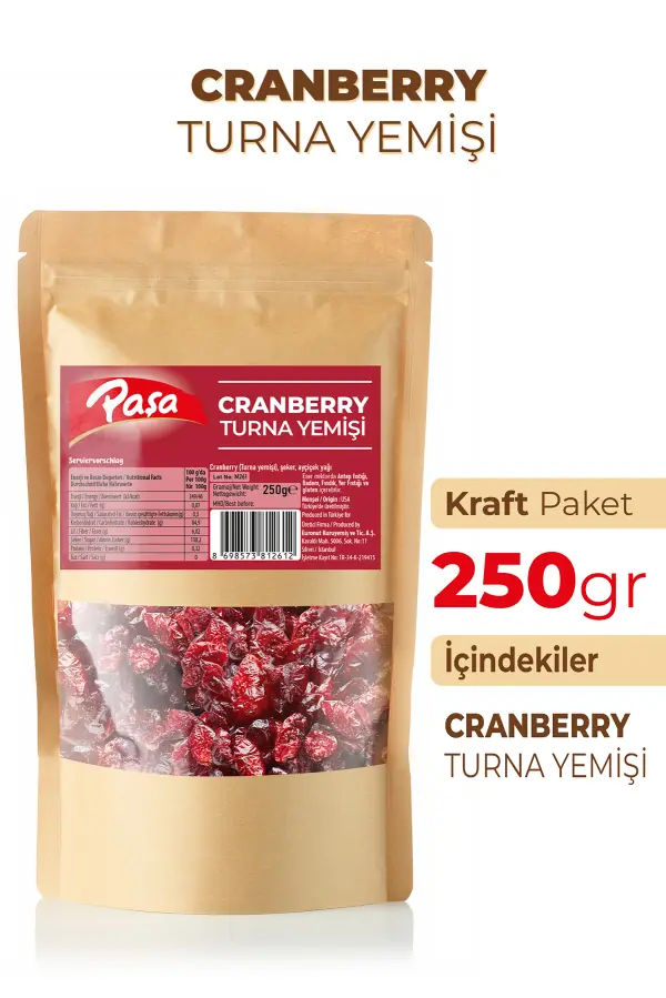 Kurutulmuş Turna Yemişi (Cranberry) 250 gr